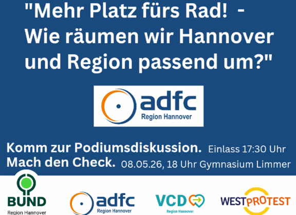 Plakat zur Podiumsdiskussion am 8. Mai 2026 