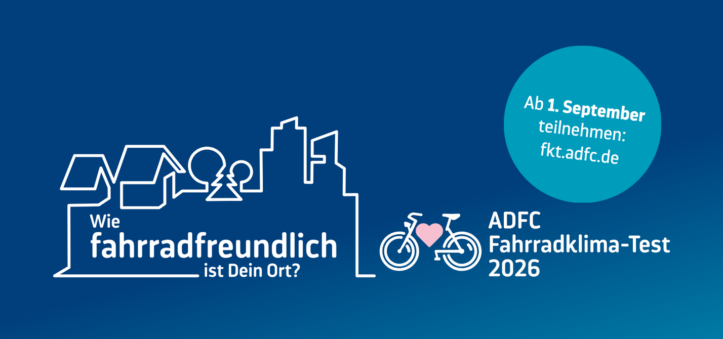 Wie fahrradfreundlich ist deine Gemeinde? Jetzt mitmachen beim ADFC-Fahrradklima-Testt