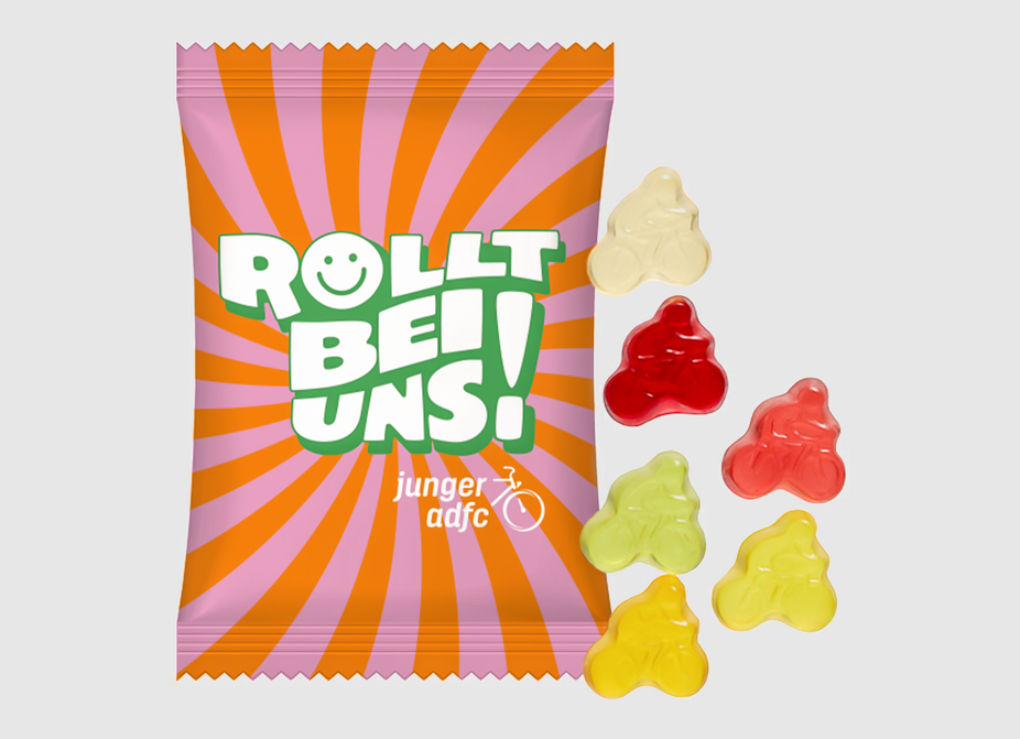 Fruchtgummis Junger ADFC Vegane Fruchtgummis des Jungen ADFC